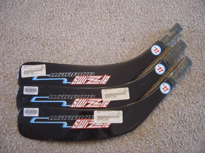 Hockey Stick Blades- Three (3) Warrior Swizzle Savard LH Replacement Blades Junior
