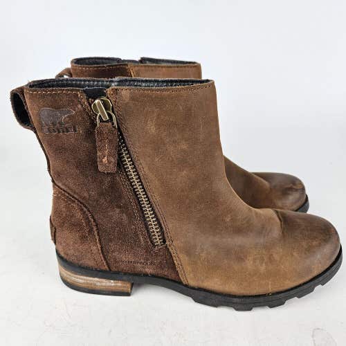 Sorel Emelie Women's Waterproof Side Zip Leather Suede Boots NL3502-256 Size: 6