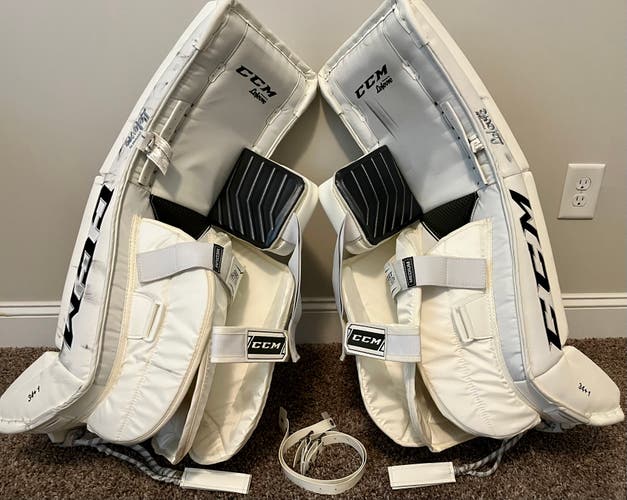 Used 34" CCM Premier II Pro Goalie Leg Pads