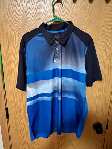 Blue Used Large Men's Oakley Golf Shirt