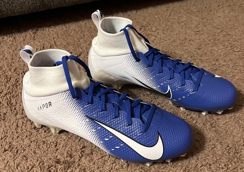 Nike Vapor Untouchable Pro 3 Blue White Football Cleats AO3021-145