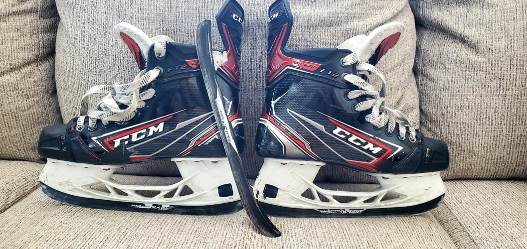Intermediate Used CCM JetSpeed FT2 Hockey Skates Regular Width Size 5.5