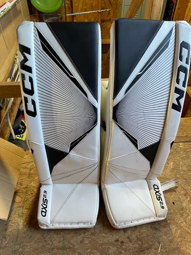 Used 34" CCM Axis 2.9 Goalie Leg Pads