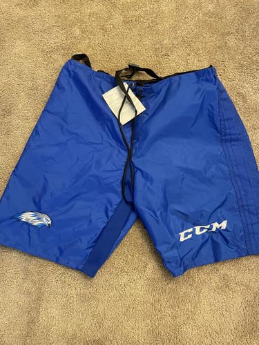 Blue New Large CCM Pant Shell - Becker College NCAA D3