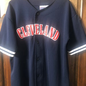 CLEVELAND INDIANS USED LARGE BASEBALL JERSEY