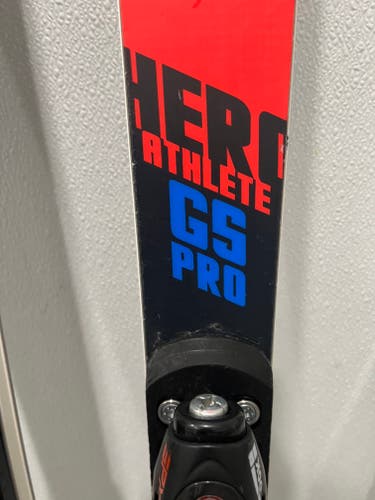 Used Kid's Rossignol 165 cm Racing Hero FIS GS Pro Skis With Bindings