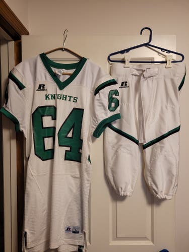 Football Uniform Jersey Pants Game Set Knights Adult Men's Large L Russell Athletic Gear