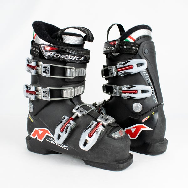 Used Nordica Doberman Team 60 Youth Downhill Ski Boots Mondo 20/20.5 Kid's 13.5/1 US Flex 55 Black