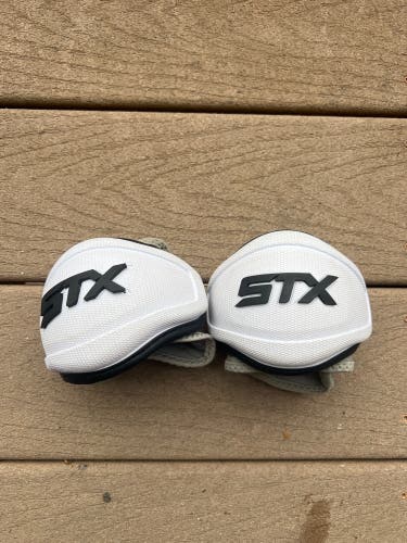 Mark Glicini Game White Used STX Stallion 900 Elbow Pads