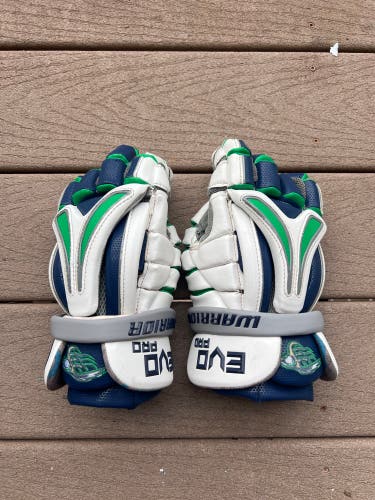 MLL Bayhawks Mark Glicini Game Used Warrior Evo Pro Gloves