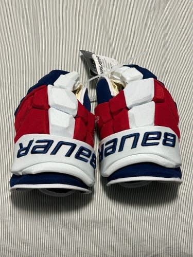Bauer UltraSonic Pro Gloves 14" Pro Stock NY Rangers Regular Cuff
