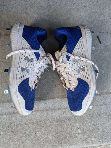 Blue Used Size 9.0 Metal Under Armour Low Top Yard low