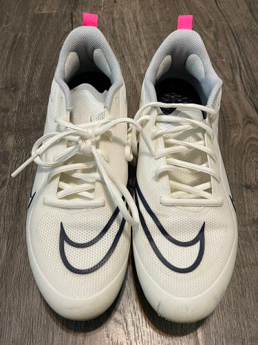 White Adult Used Unisex Size Men's 10.5 (W 11.5) Molded Cleats Nike Low Top Alpha Huarache 8 Pro