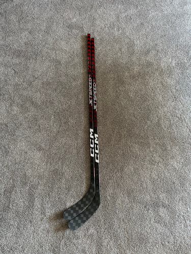 2 Sticks NEW “CCM”FT5 Jetspeed Pro RH 85 Flex P29 Dressed Pro Blackout sticks.
