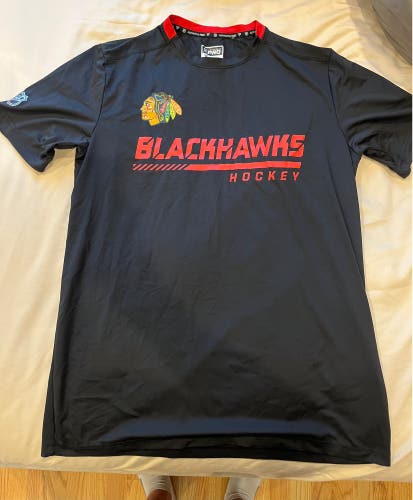 Chicago Blackhawks Team Issued Fanatics Pro Dryfit Shirt Medium