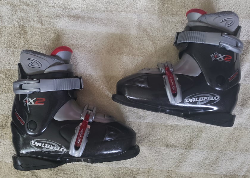 KIDS YOUTH 22 MONDO DALBELLO SPIDER X2 Ski Boots BOYS (YOUTH 4) *USED* WASHED & CLEAN 262mm