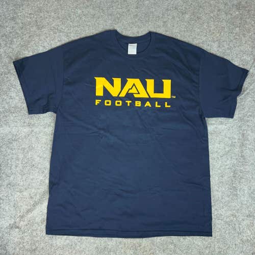Northern Arizona Lumberjacks Mens Shirt Extra Large Navy Gold NCAA Football B