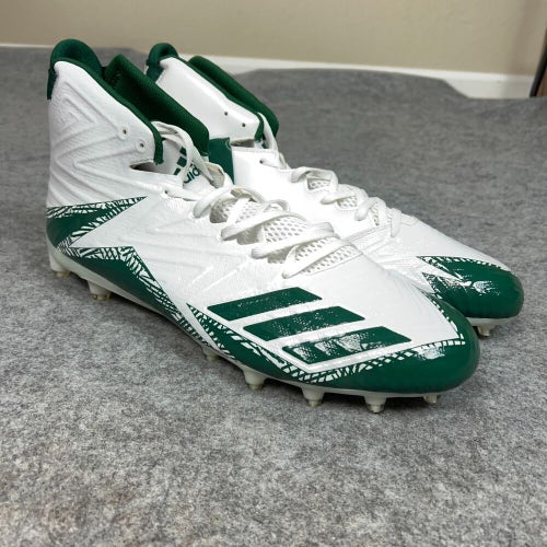 Adidas Mens Football Cleats 16 White Green Shoe Lacrosse Freak X Carbon High D5