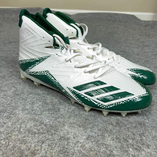 Adidas Mens Football Cleats 16 White Green Shoe Lacrosse Freak X Carbon High D6