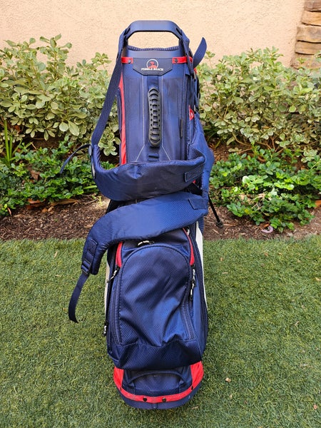 Sun Mountain Pebble Beach 1919 14 Way Golf Stand Bag-Blue/Red-No R