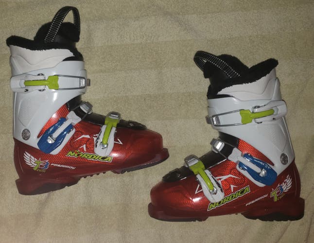 NORDICA FIRE ARROW TEAM 3 Ski Boots 23.5 MONDO *USED* WOMENS 6/GIRLS YOUTH 5.5 WASHED-CLEAN 275mm