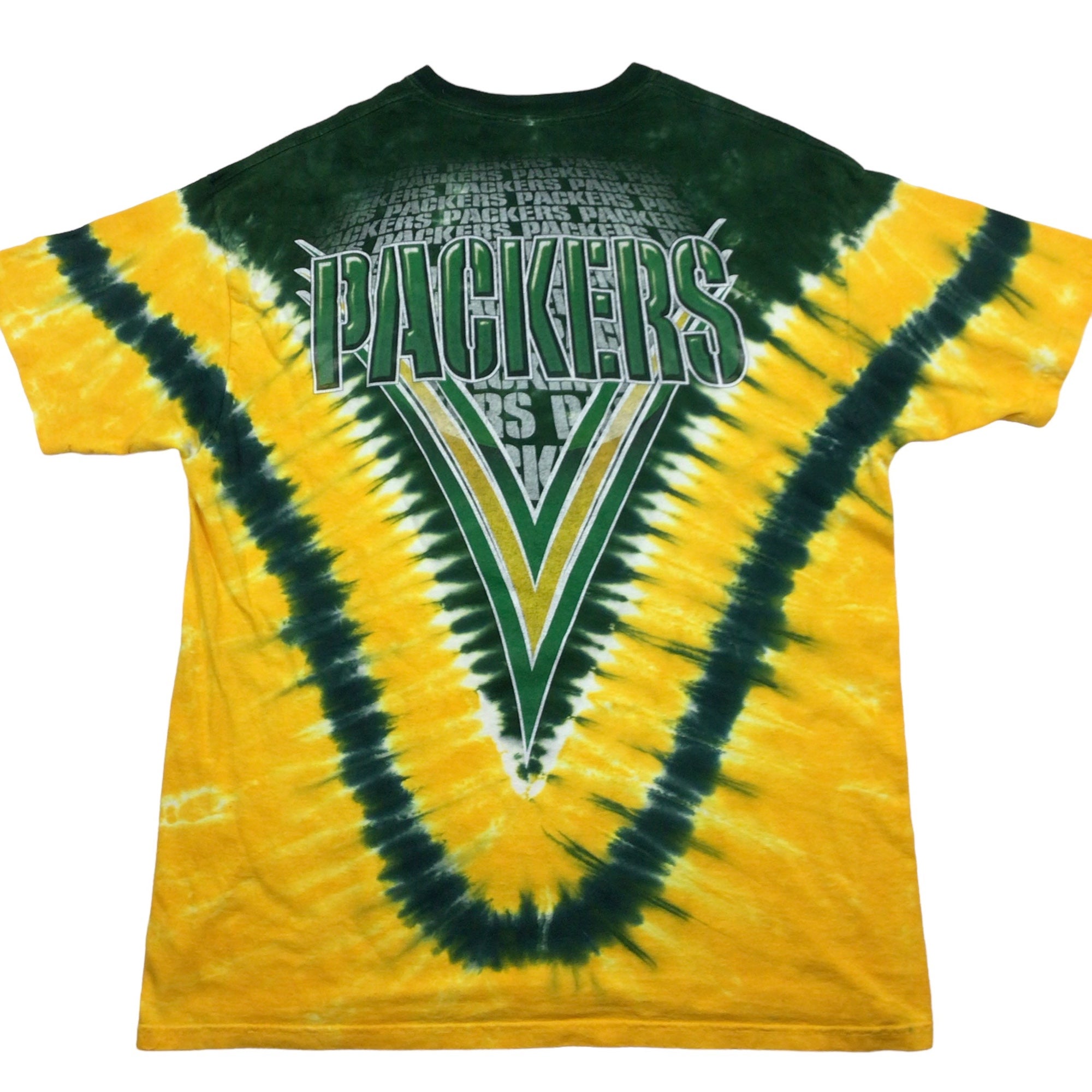 Green Bay Packers Majestic Vintage Green Tie Dye T-Shirt