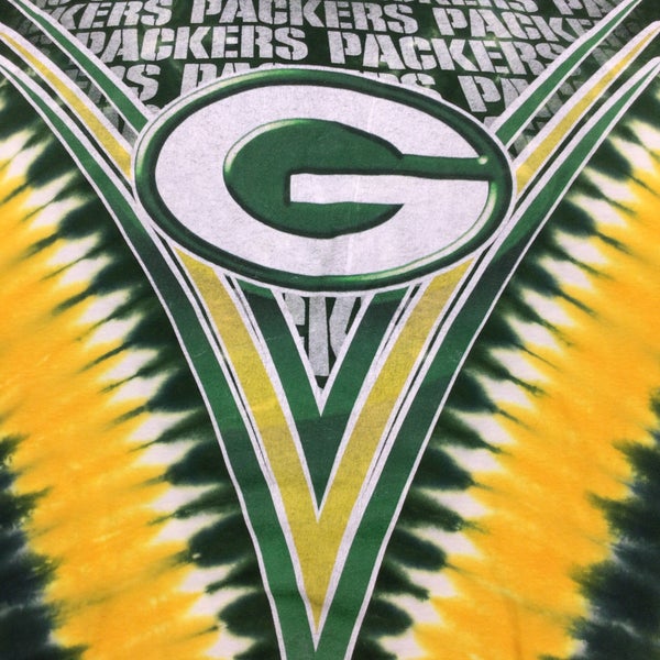 Green Bay Packers Majestic Vintage Green Tie Dye T-Shirt