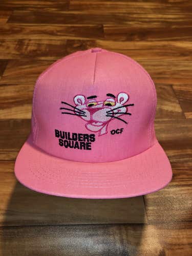 Vintage Rare Pink Panther Building Square Pink Promo Hat Cap Vtg Snapback