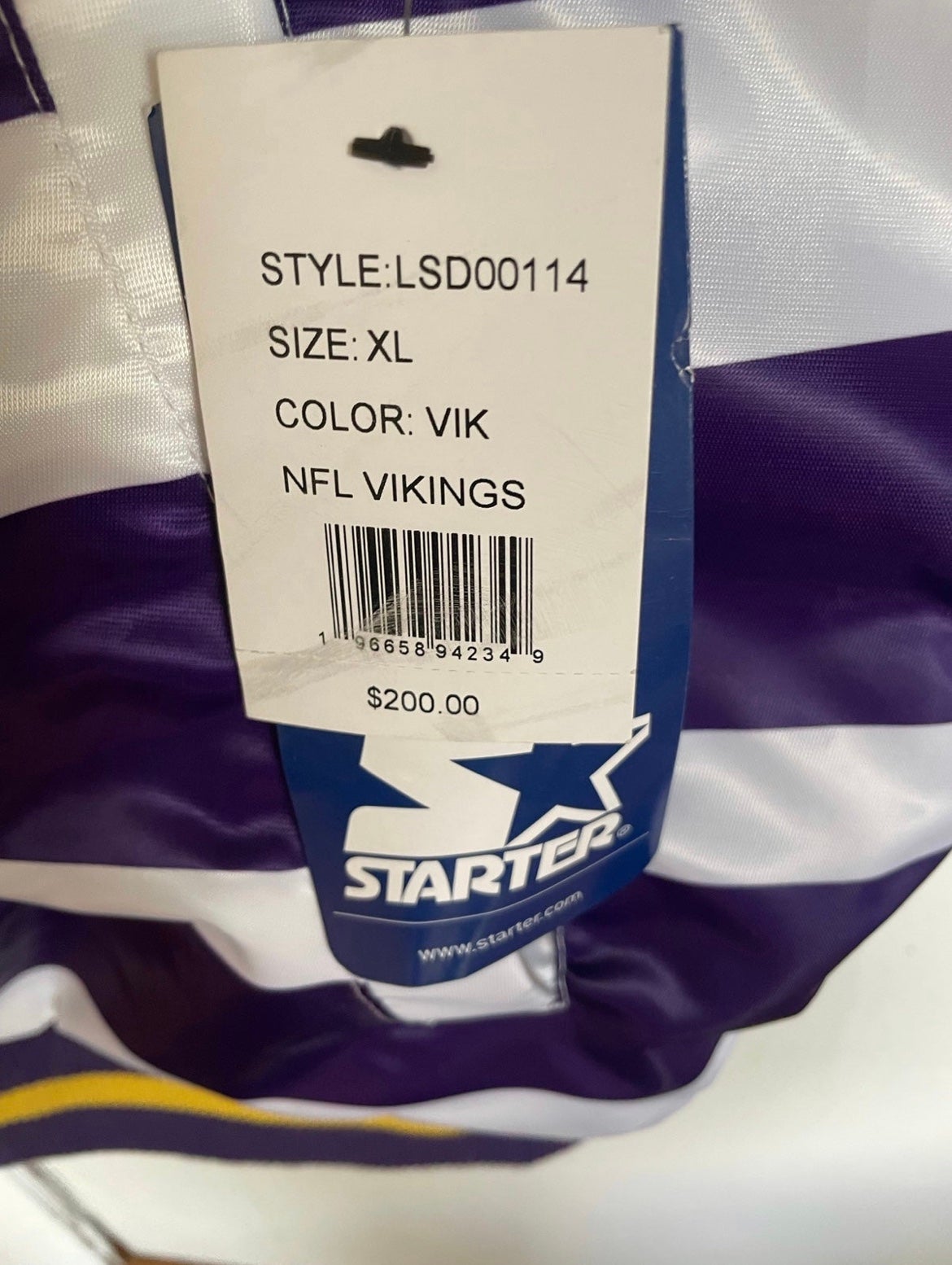 Minnesota Vikings Fleece Vest Men’s Size Large Purple NFL NWT