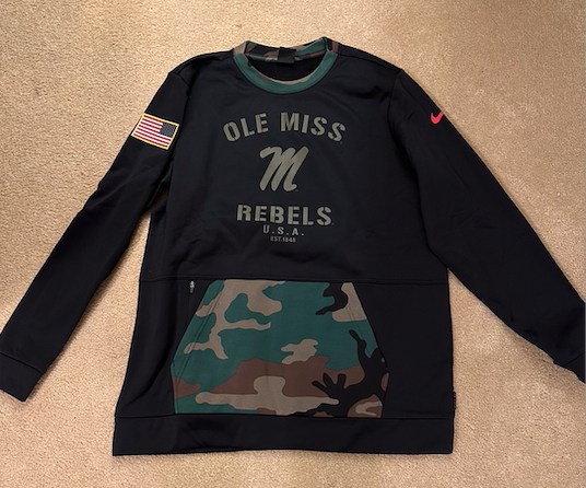 Ole Miss Football Military Appreciation Sweatshirt- Size L