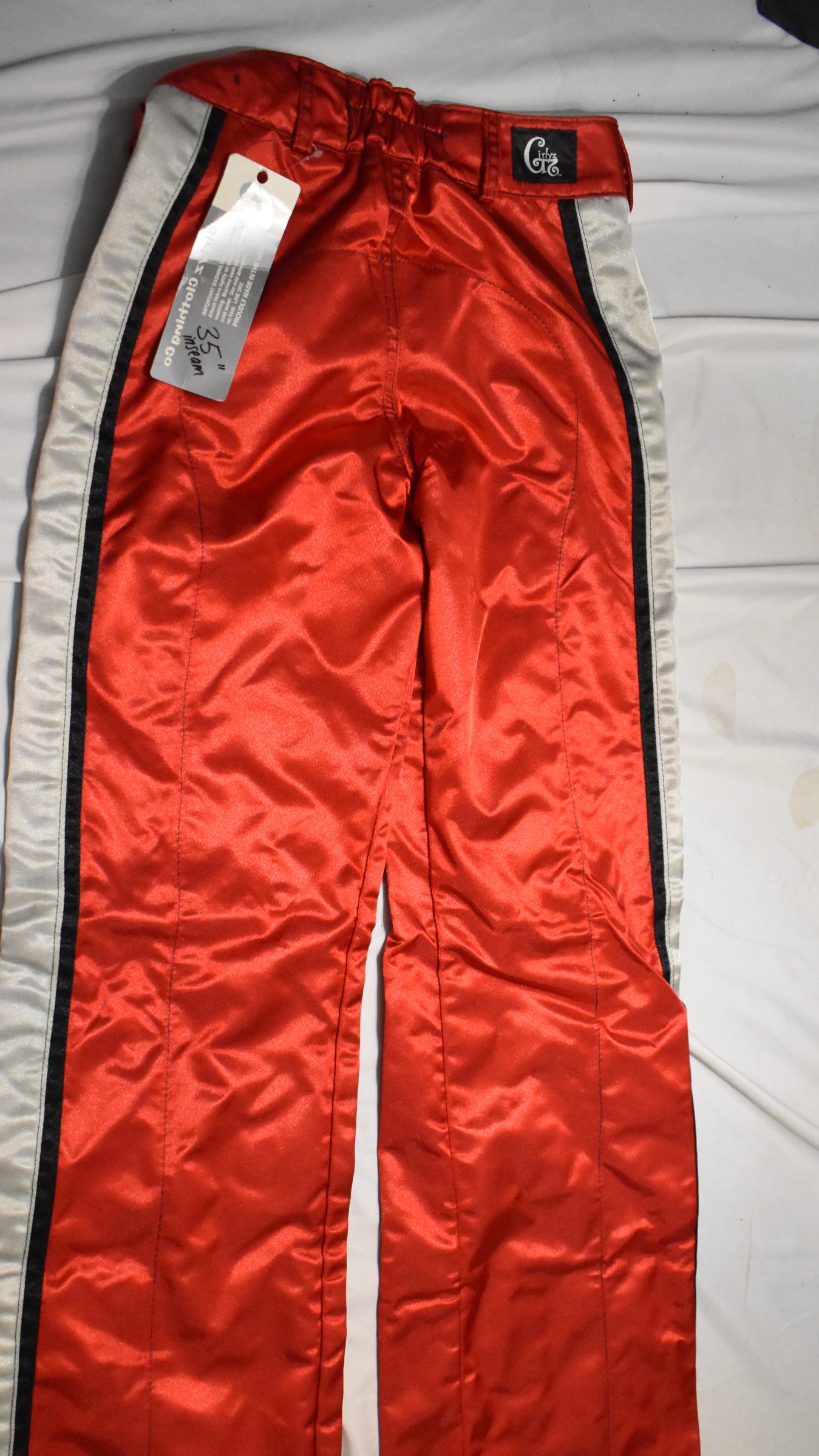 NEW - Girlyz Pants, Red/White, Women's Size 8