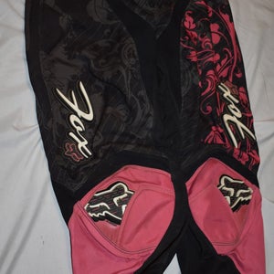 FOX 180 Motocross Pants, Black/Pink, Size 5/6