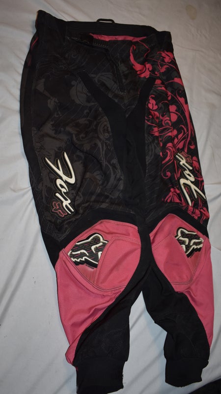 FOX 180 Motocross Pants, Black/Pink, Size 5/6
