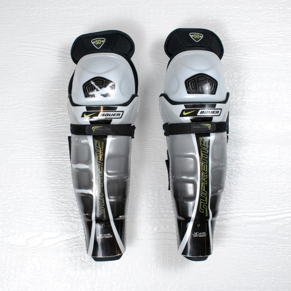 Used Bauer Supreme 50 Shin Guards/Pads Senior 16"