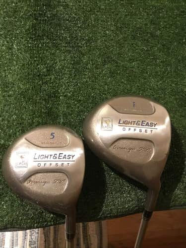 Square Two Ladies Light & Easy Offset Oversize XL Woods Set (D & 5W) Graphite