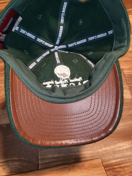 Vintage Reebok Leather Green Bay Packers NFC Strapback Hat Cap USA Made