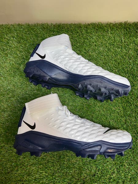 Nike Force Savage Pro 2 Shark P Football Lineman Cleats White Navy 15 BV5448-102 Nike Force Savage Pro 2 Shark P Football Lineman Cleats  main image 4