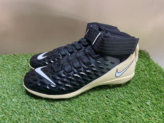 Nike Force Savage Pro 2 PE Black Gold Football Cleats BV3969-013 Mens 14 NEW