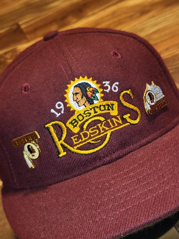 Vintage Rare Boston Redskins NFL Sports 1936 Throwback Fitted Wool Hat Cap 7 1/2