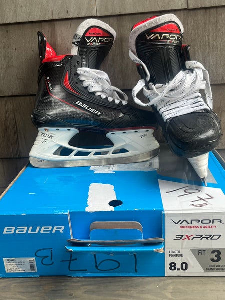 Used Bauer Extra Wide Width Size 8 Vapor 3X Pro Hockey Skates