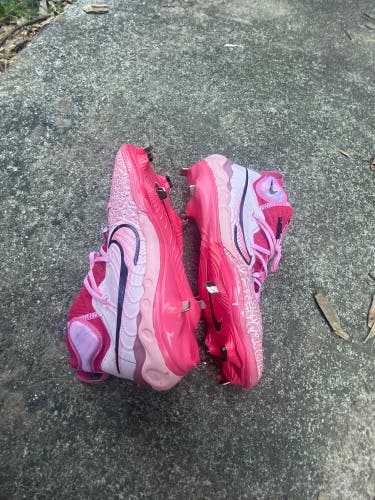 Pink Men's Molded Cleats High Top Alpha Huarache Elite