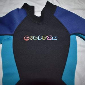 Goldfin Short Wetsuit, Black/Blue, Size 6