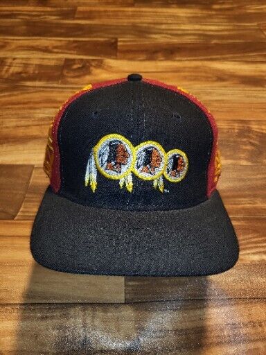 Vintage Rare Washington Redskins NFL Sports AJD Triple Logo Hat Cap Vtg Snapback