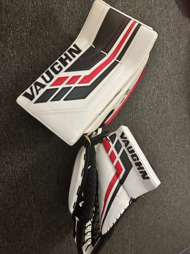 New Vaughn VE8 Hockey Goalie Glove and Blocker Set