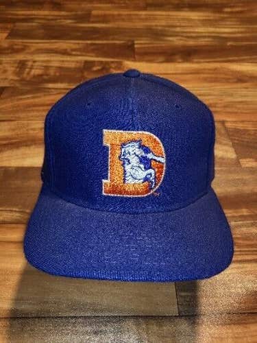 Vintage Denver Broncos Wool Blend New Era Plain Logo NFL Sports Hat Vtg Snapback