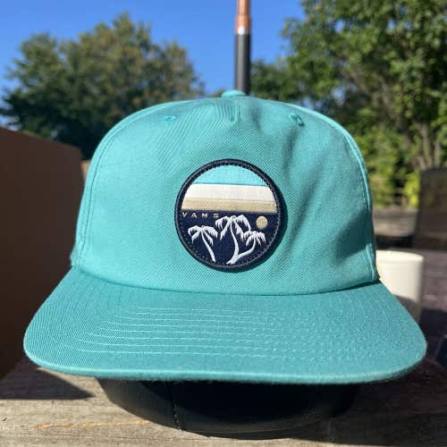 Vans Hat Snapback Blue Adustable Off the Wall Circle Patch Palm Trees Skate Surf