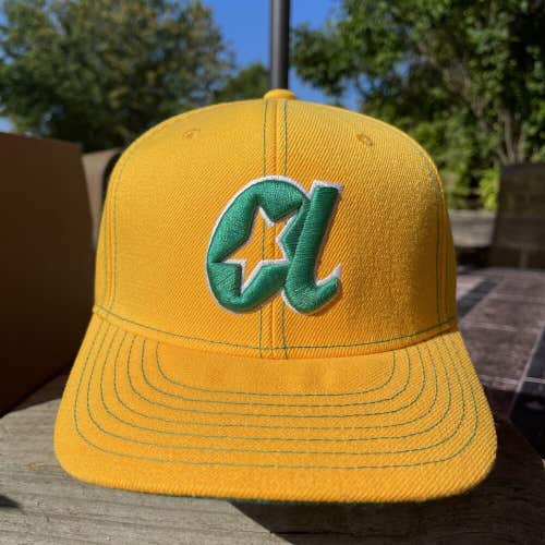 New York 5ive Borough Athletic Co 5Bac Fitted Hat Size 7 1/4 Green Yellow RARE