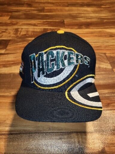 Vintage Rare Green Bay Packers NFL Sports Drew Pearson Black Dome Hat Snapback