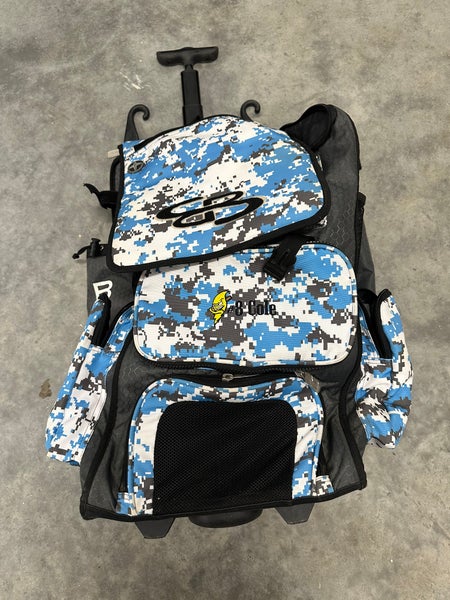 Digital Camo Blue Used Rolling Boombah Bag