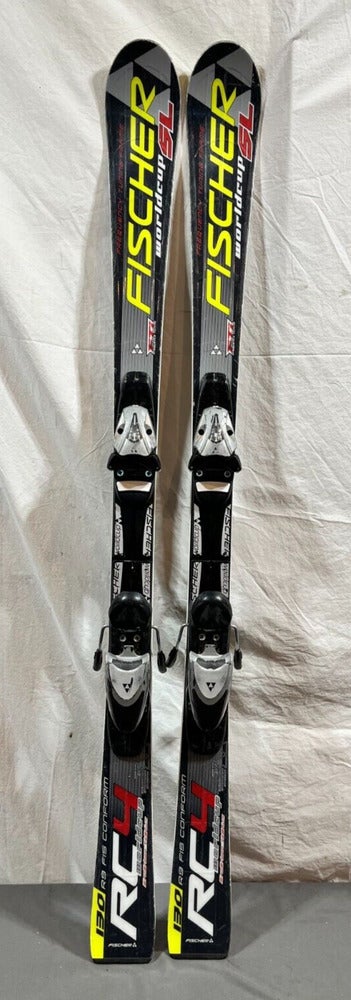 Fischer Worldcup RC4 SL Jr 130cm R9 Skis Fischer F07 AC Bindings 